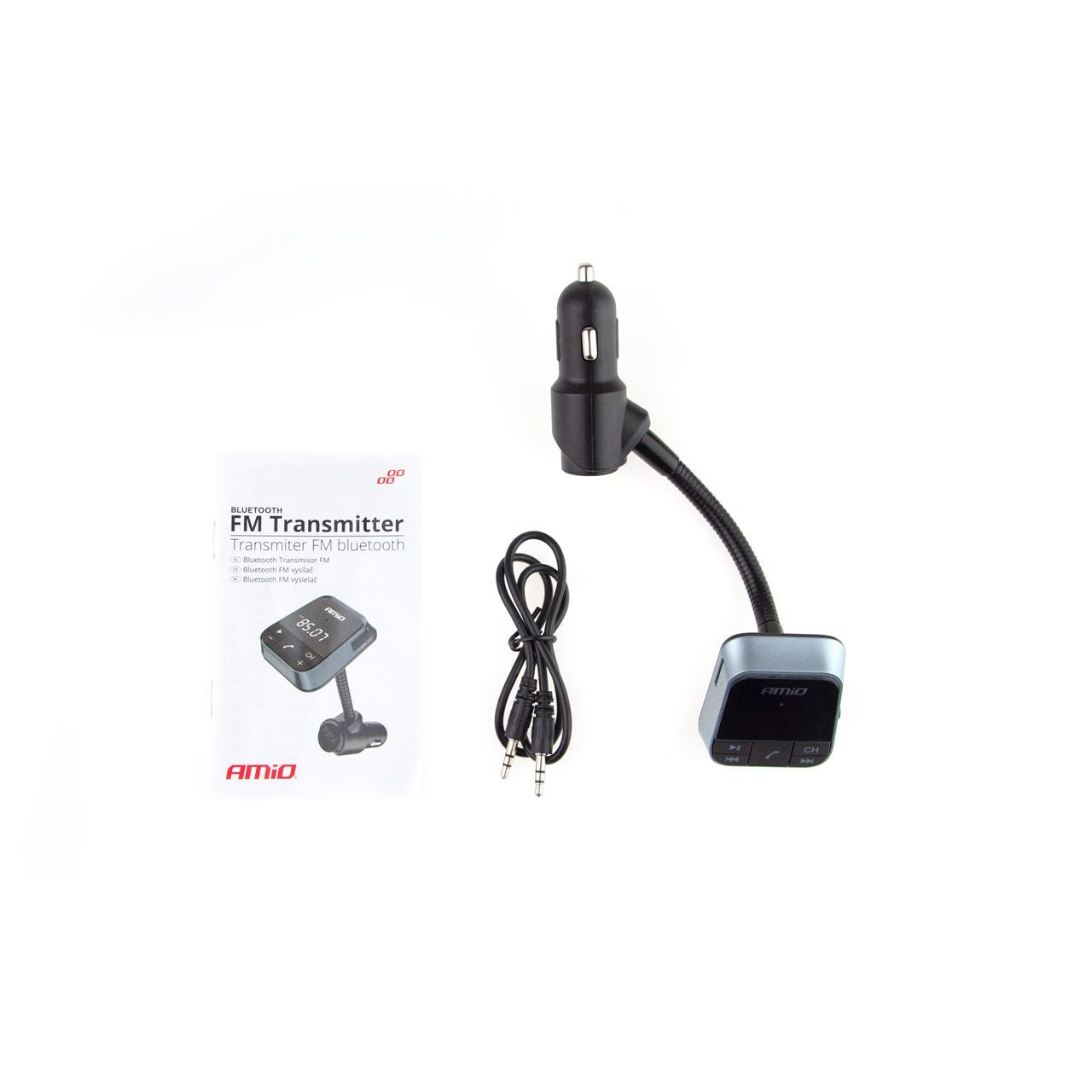 Modulator FM Bluetooth, Dual USB 2.4A, microSD