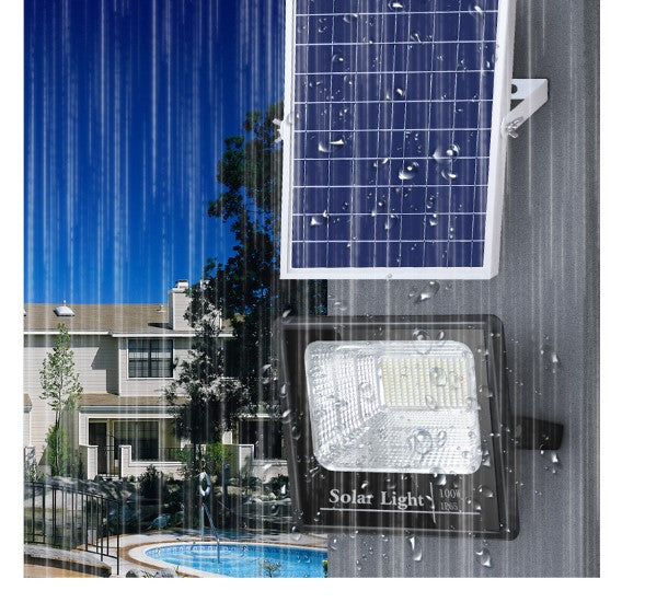 Proiector LED SMD 800W cu incarcare solara Smart, panou solar, cu telecomanda, suport prindere, material ABS, 20AH, 966 LED-uri, temperatura culoare 6500k, 32x26x9 cm, negru