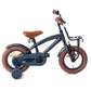 Bicicleta copii, Cool Boy, 12 inch, cadru otel, jante aluminiu, roti ajutatoare, reglabila pe inaltime, V-brake, bleumarin