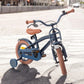 Bicicleta copii, Cool Boy, 12 inch, cadru otel, jante aluminiu, roti ajutatoare, reglabila pe inaltime, V-brake, bleumarin