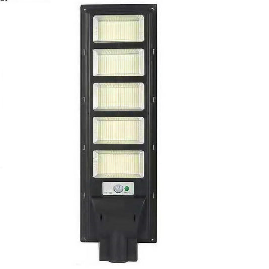 Lampa solara stradala Smart, cu telecomanda, senzor de miscare si lumina, suport prindere, 240 LED-uri, IP65, ABS, 12AH, 250W, temperatura culoare 6500K, 70x18.8x5 cm, autonomie 10-12 ore, negru