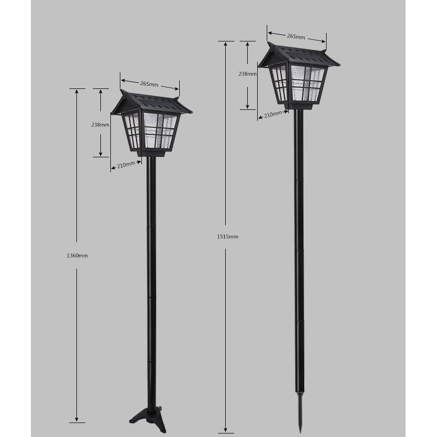 Lampa solara de tip stalp pentru gradina, Smart, Alb Rece