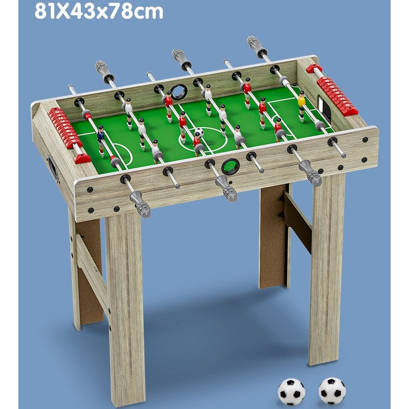 Masa de Fotbal cu Teren si 18 Jucatori Smart, 6 Manere, cu Tablou pentru Scor, din Metal, Lemn si ABS, 81 x 43 x 78 cm, cu Picioare, pentru copii/adulti, Gri