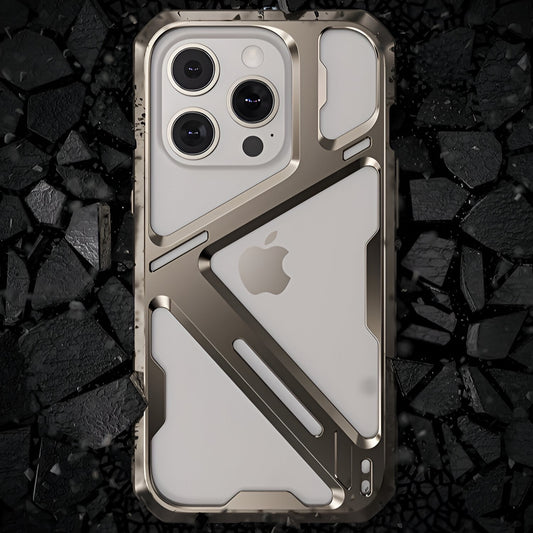 Husa de Protectie Armor Metal Compatibila cu iPhone 15 Pro Max, Smart, Antizgariere, Antisoc, Protectie Supraincalzire, Gri Metalizat